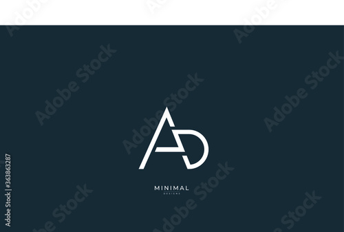 Free Download Alphabet letter icon logo AD - GFXLoad