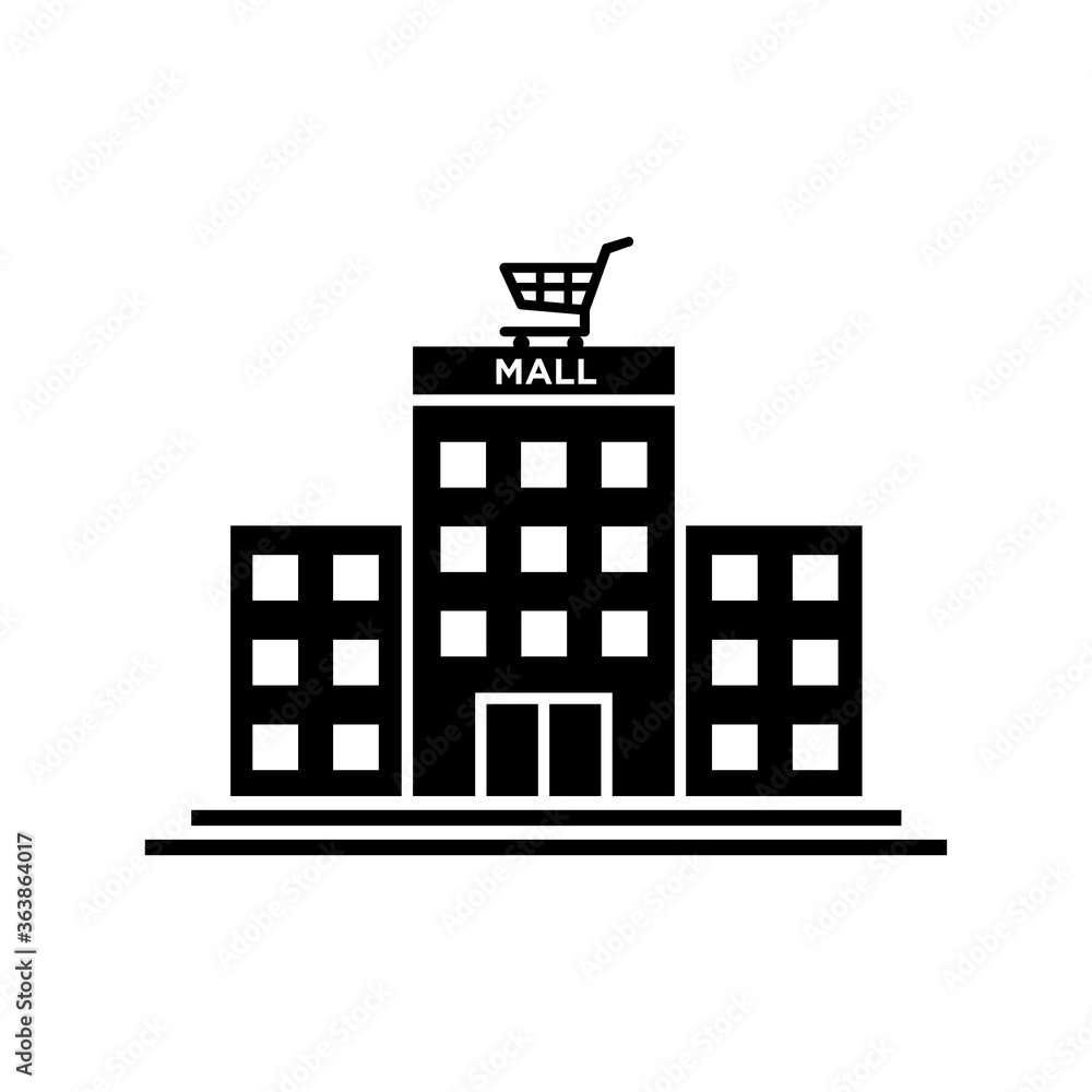 Mall building icon Mall building icon