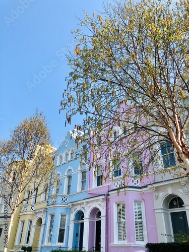 colorful houses in Notting Hill