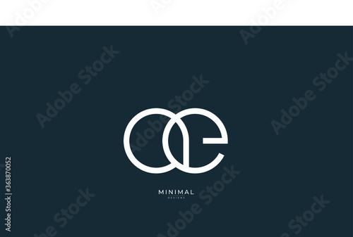 Alphabet letter icon logo AE photo