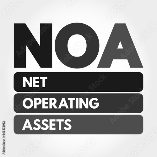 NOA - Net Operating Assets acronym, business concept background