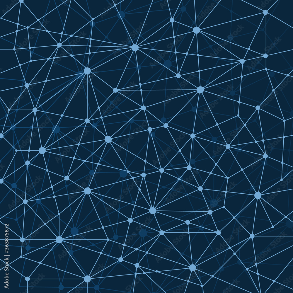 Abstract Dark Blue Multi Layered Networks Pattern Background, Polygonal Network Mesh