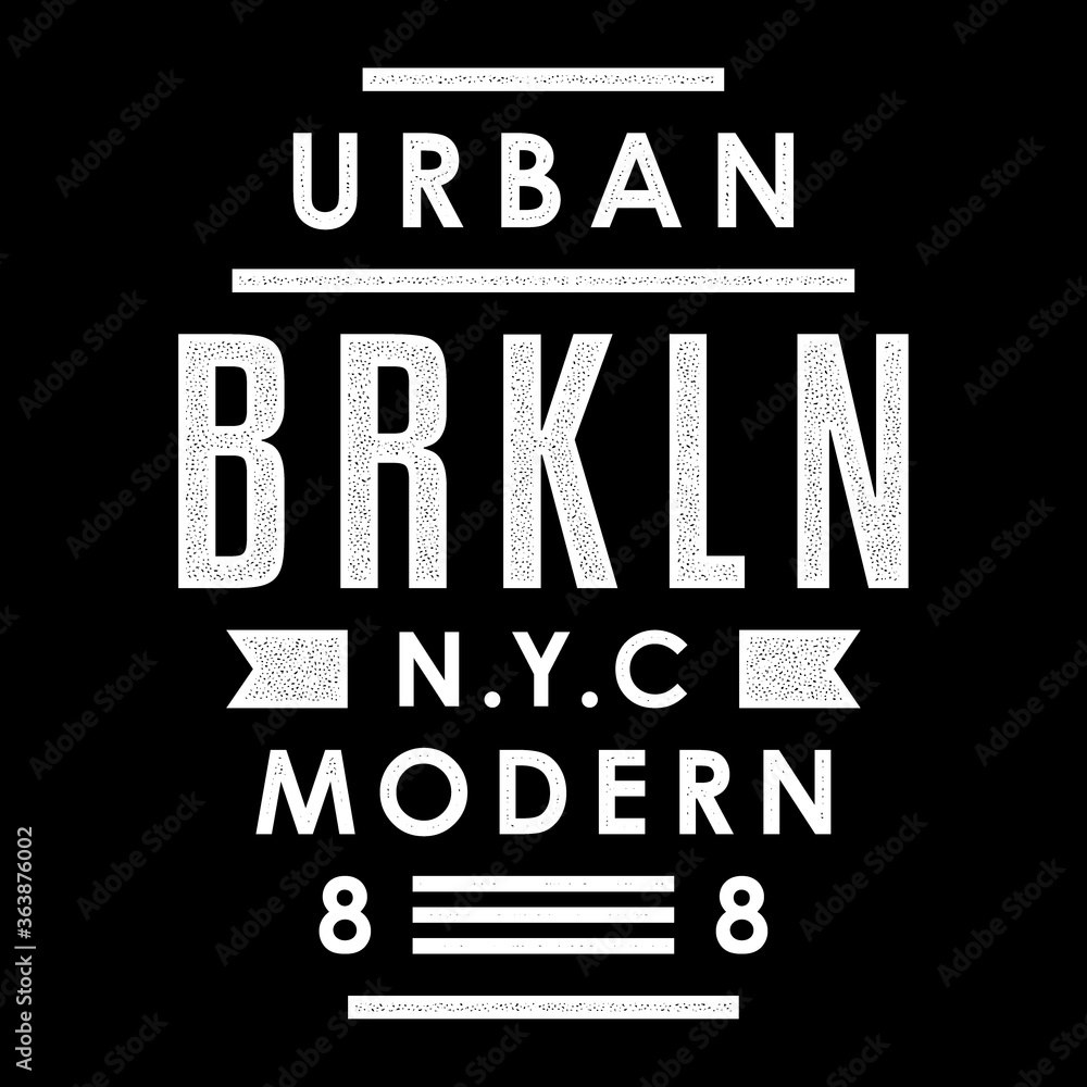 Vector retro illustration on the theme of Brooklyn. Urban. Modern. Stylized vintage grunge white typography, t-shirt graphics, poster, print. Vector retro illustration on the theme of Brooklyn. Urban. Modern. Stylized vintage grunge white typography, t-shirt graphics, poster, print.