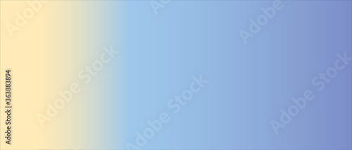 Soft blank multi colored blue and yellow pastel colored illustration panorama background for various concepts and themes.	
