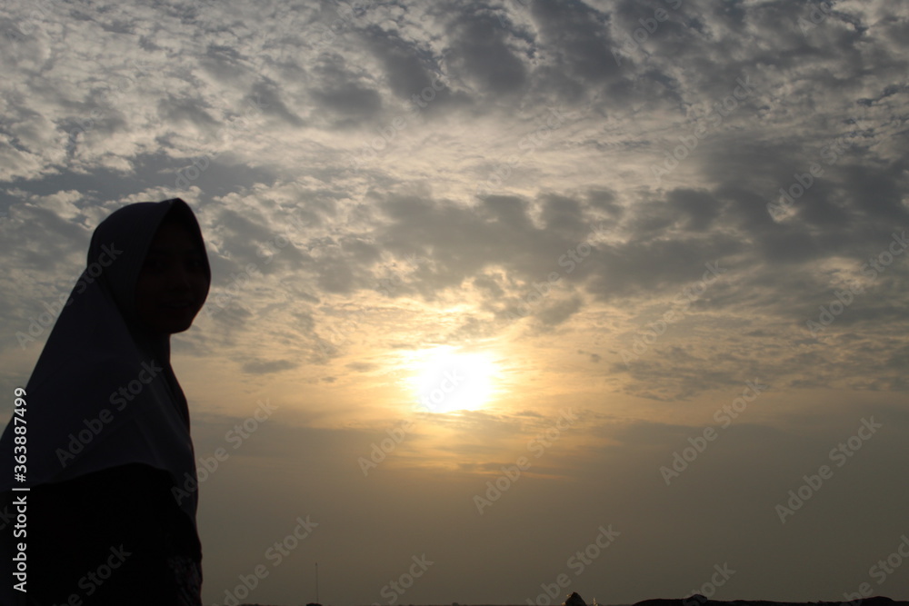 Fototapeta premium silhouette of a man