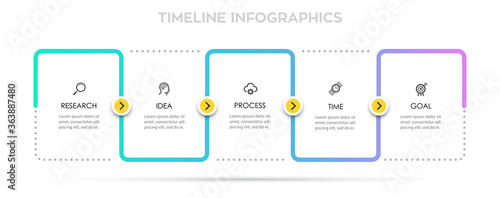 Vector Infographic design with 5 options or steps. Infographics for business concept. Can be used for presentations banner, workflow layout, process diagram, flow chart, info graph