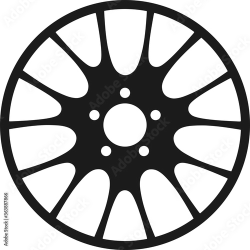 Car rim icon.
