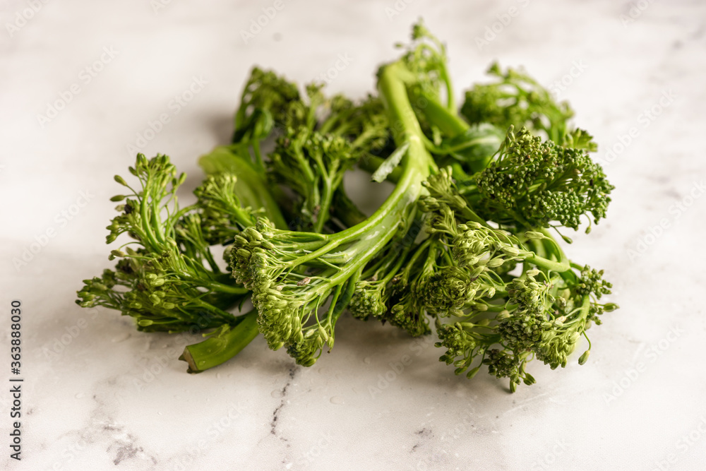 Close up of a hybrid cabbage called broccolini Close up of a hybrid cabbage called broccolini