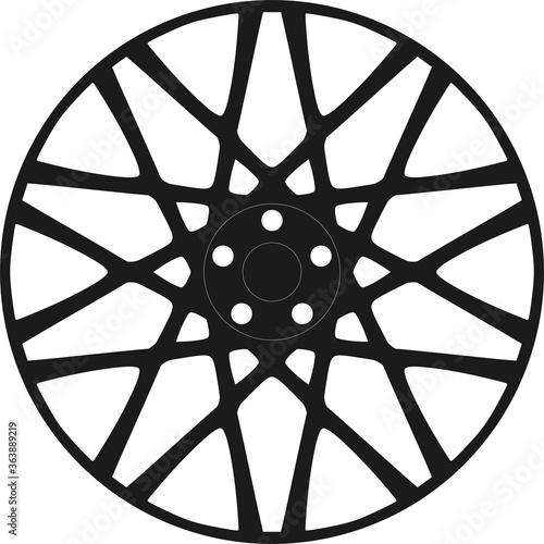 Car rim icon.