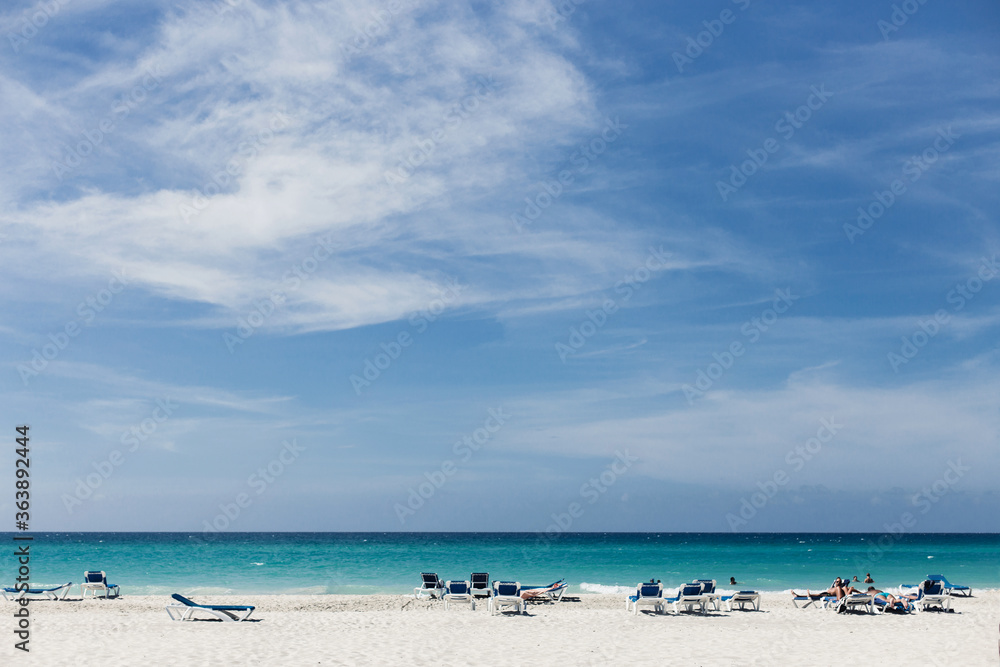 Fototapeta premium Beach in Cuba Varadero. White sand