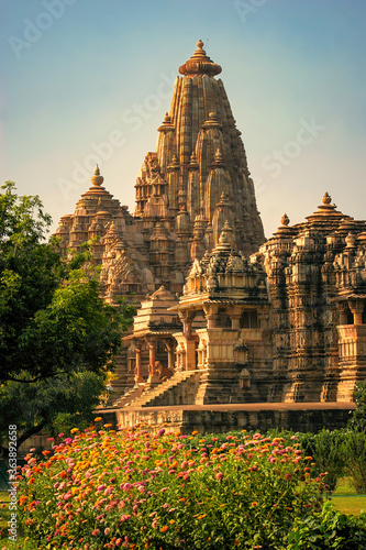 Western Group of Temples, Khajuraho, Madhya Pradesh, India. it's an UNESCO world heritage site. photo