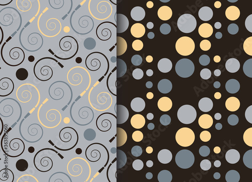 duo abstract festive seamless silver ivory