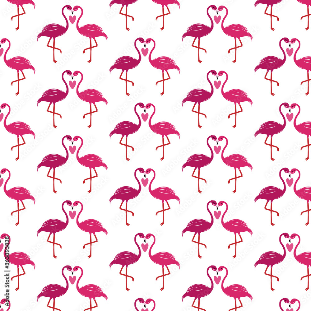 Obraz premium Cute flamingo pattern