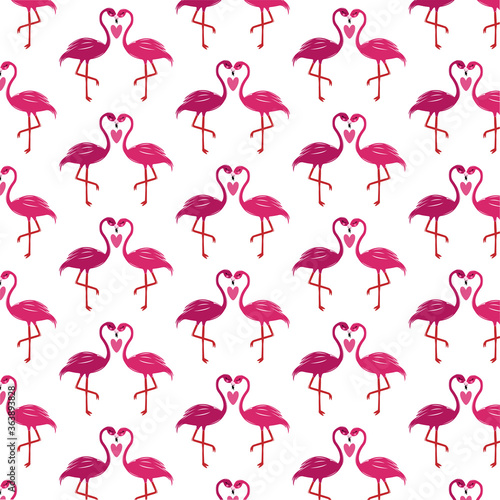 Cute flamingo pattern © Evgeniya