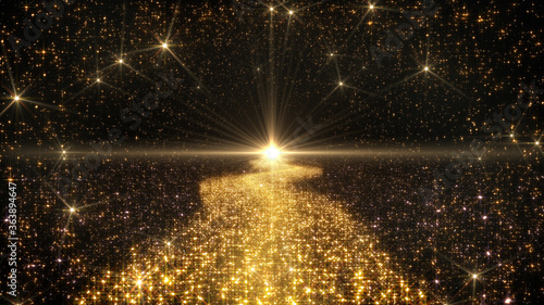 Space Stars Galaxy milkyway road future illumination 3D illustration background