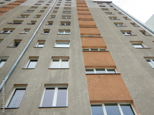 Typical modern architecture in Poland. Artistic look in colors.