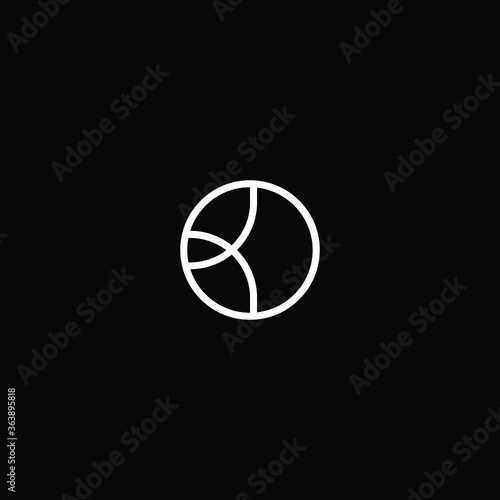 Fototapeta Minimal elegant monogram art logo