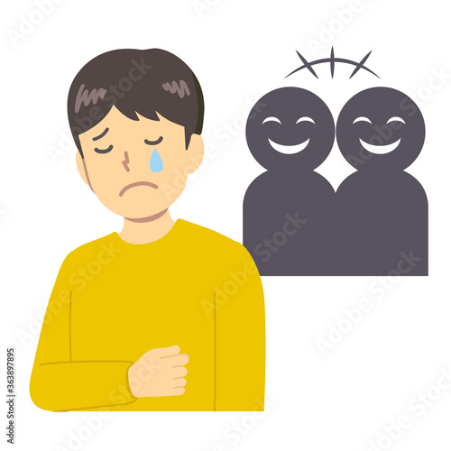 Illustration of a boy being talkative