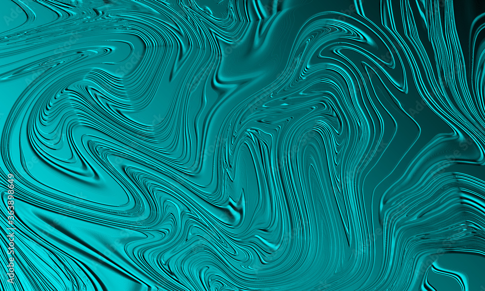 Abstract blue liquid background with waves