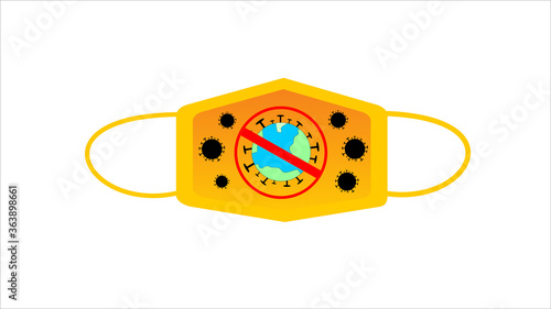 
illustration of a corona virus picture mask