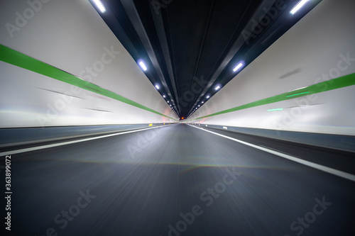 road in tunnel