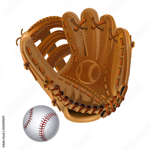 baseball glove and Ball