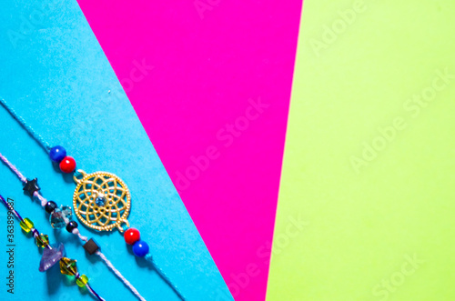 Blue Pink and Green backgound