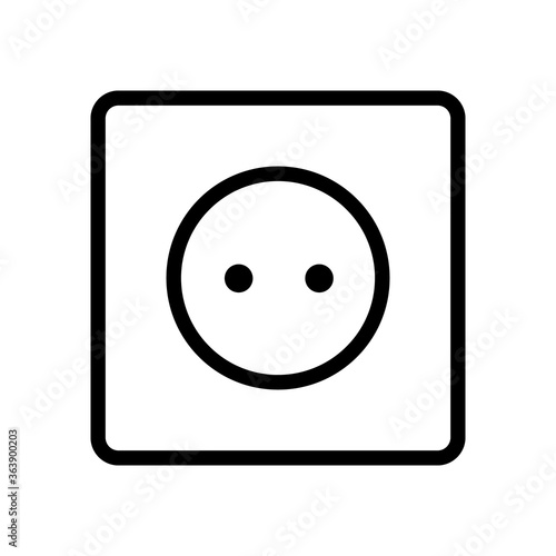 Socket Icon in trendy flat style isolated on grey background. Rosette symbol for your web design, logo, UI. Vector illustration, EPS10.