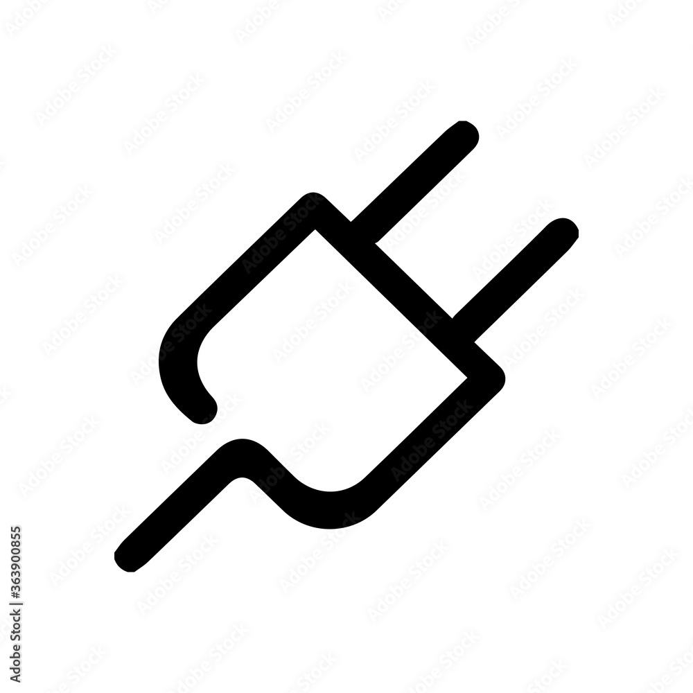 Plug Icon. uk electric plug icon. Illustration style is flat iconic black symbol on a white background. Plug Icon. uk electric plug icon. Illustration style is flat iconic black symbol on a white background.