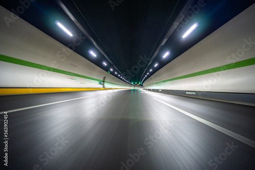 road in tunnel