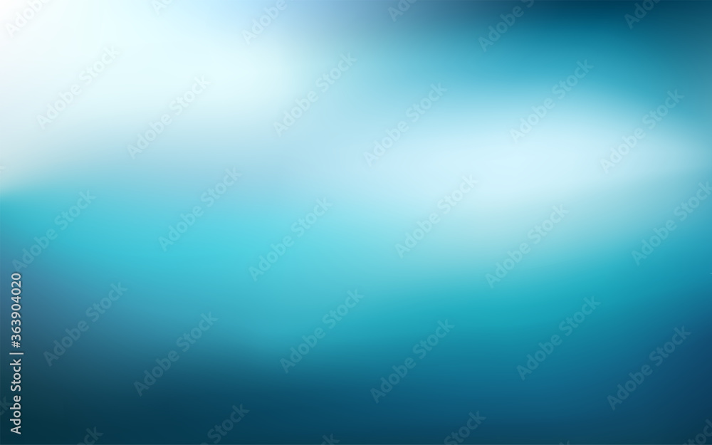 Abstract navy blue, teal, white background. Blurred winter xmas backdrop with place for text. Vector illustration for your graphic design, banner, poster