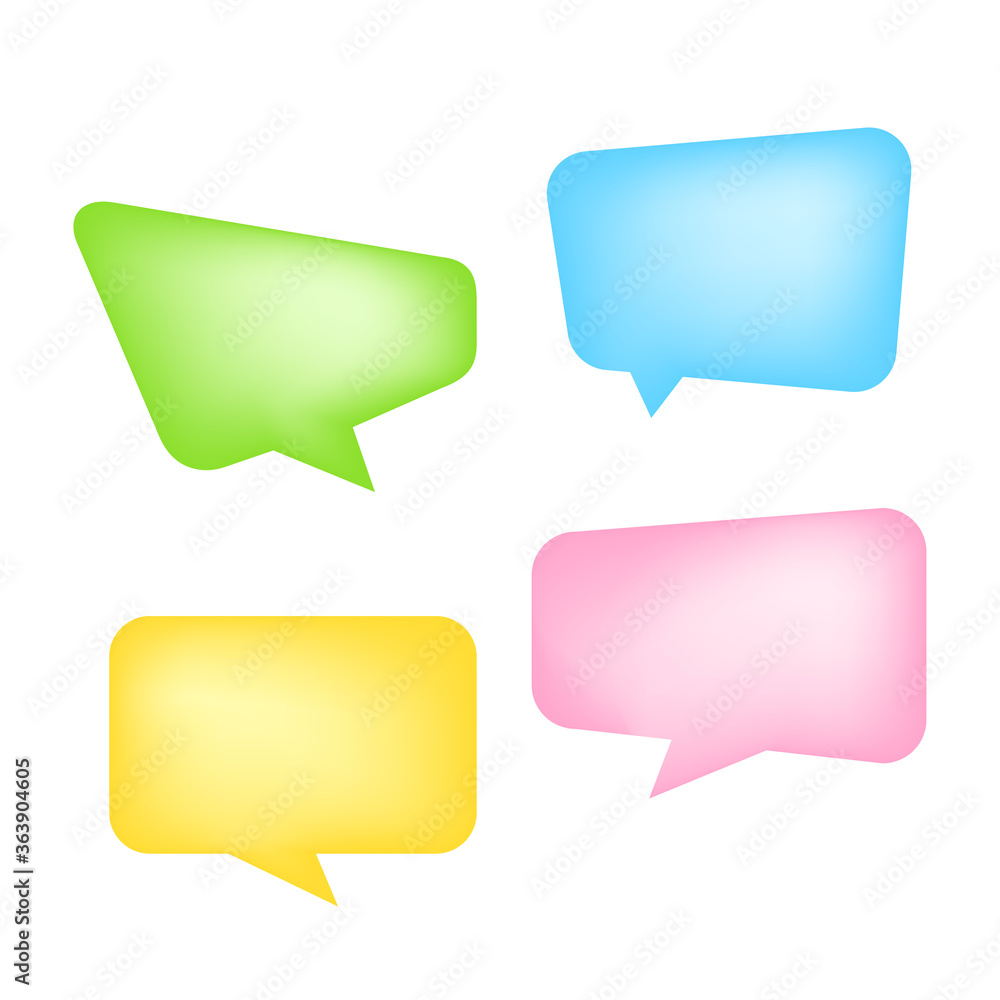 colorful speech bubble square shape isolated on white, balloon for message talk chat concept, template speech bubble cute, speech dialog frame for message talk for copy space text colorful speech bubble square shape isolated on white, balloon for message talk chat concept, template speech bubble cute, speech dialog frame for message talk for copy space text