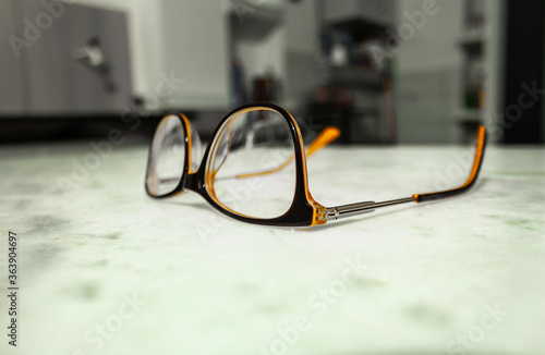 glasses left on the table