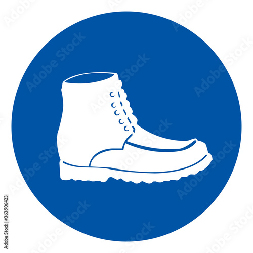 Closed Toe Shoes Required Symbol Sign, Vector Illustration, Isolate On White Background Label .EPS10