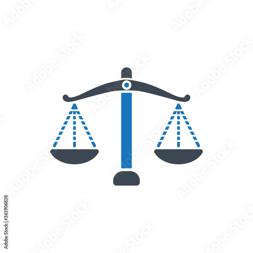 Business scale icon (vector illustration)