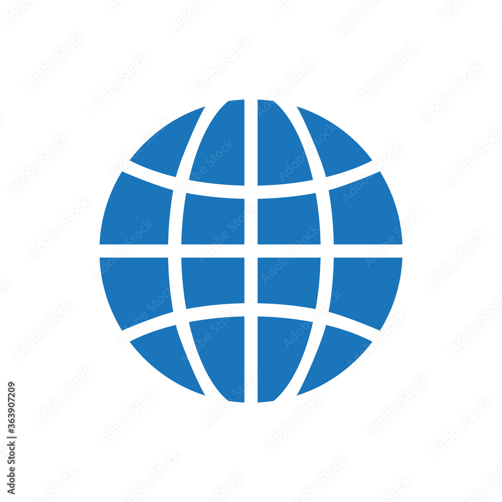 Globe flat colored icon illustration Globe flat colored icon illustration