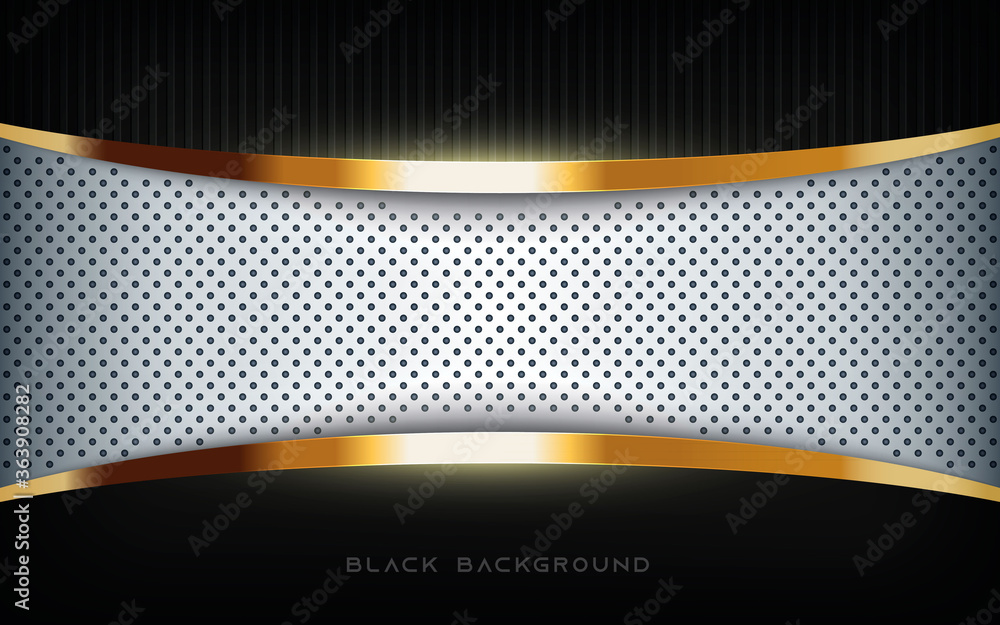 Luxury black background. Texture white layer with golden list sparkle light. Luxury black background. Texture white layer with golden list sparkle light.