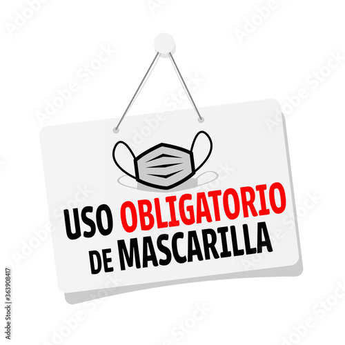 Uso obligatorio de mascarilla	