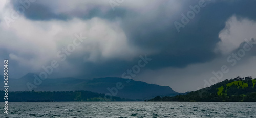 Rainy clouds over the mountains