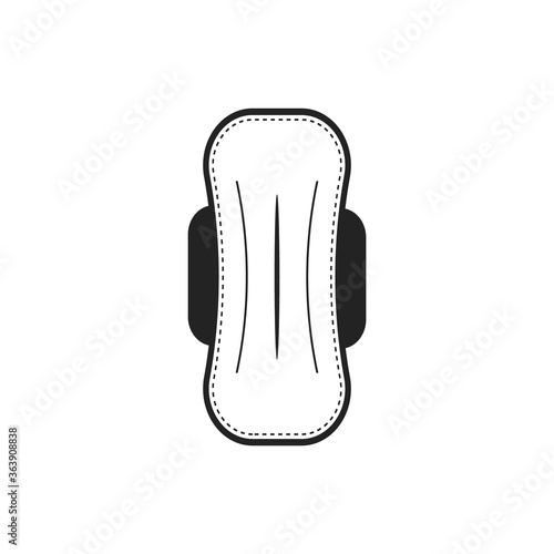 Sanitary napkin icon. Sanitary pad vector icon. Woman sanitary napkin.