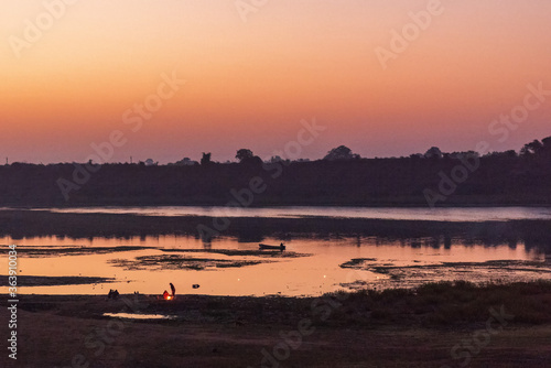 Dawn time at Shahganj  Near Budhni  Madhya Pradesh. India.