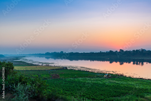 Dawn time at Shahganj  Near Budhni  Madhya Pradesh. India.