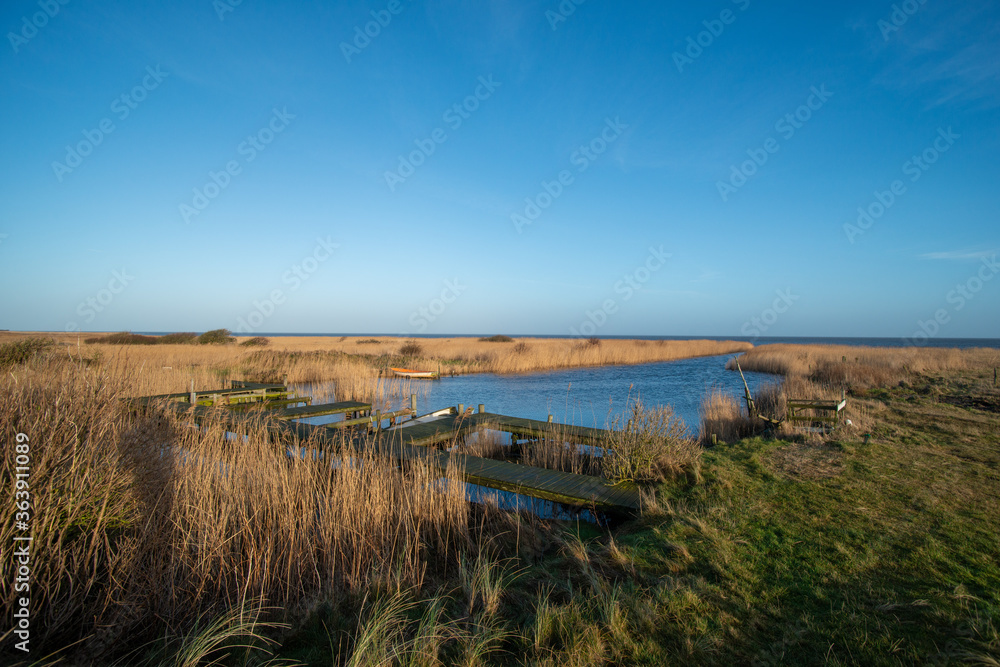 Obraz premium Fjord Landschaft in Dänemark, Ringkøbing Fjord