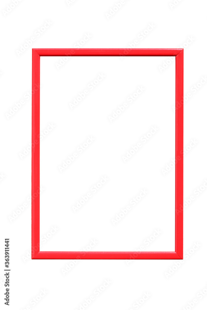 Red photo frame on white background. Simple blank template Red photo frame on white background. Simple blank template
