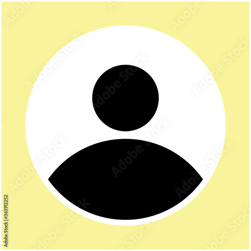User account profile circle flat vector icon for apps and websites. Can be used for Web, Mobile, Infographic and Print. EPS 10 Vector illustration. 