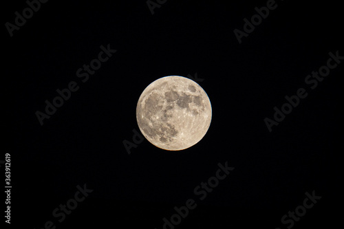 The moon in the night in Spain