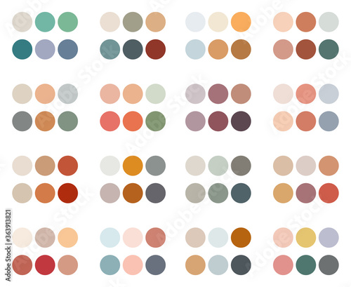 Seamless pattern with color palettes photo