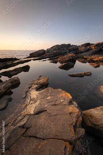 Natural pools in Jaizkibel mountain next to the coast, at the Basque Country.