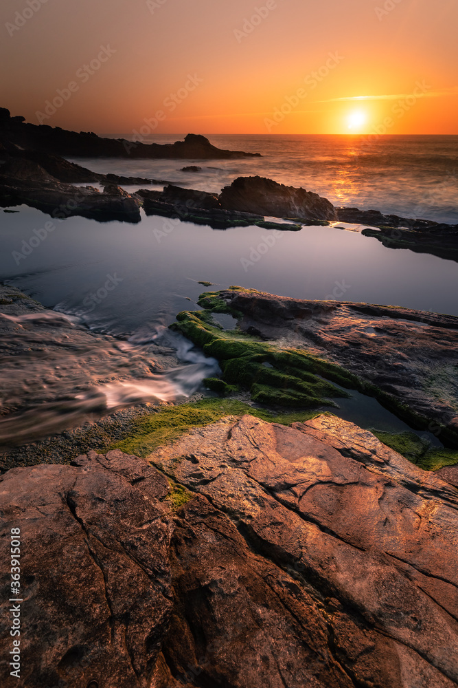 Sunset in the basque coast under Jaizkibel mountain in Hondarribia, Basque Country. Sunset in the basque coast under Jaizkibel mountain in Hondarribia, Basque Country.