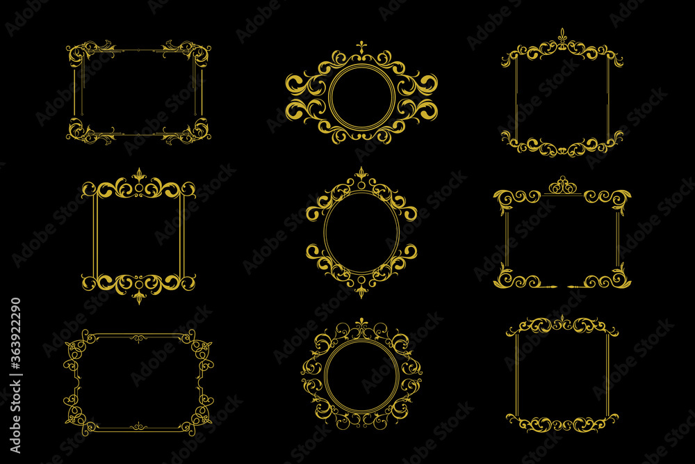 Set of traditional ornament element Set of traditional ornament element